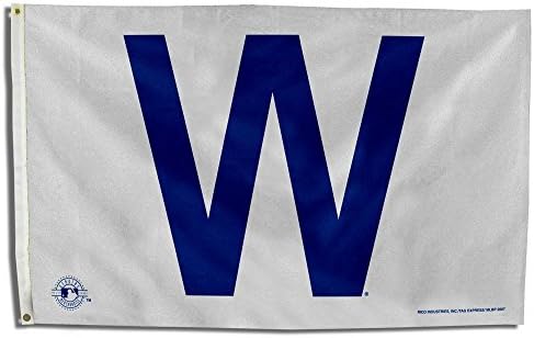 Rico Industries MLB Chicago Cubs W 3-Foot by 5-Foot Banner Flag