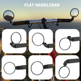 Bike Mirrors,Bike Bar End Mirror, HD Glass Convex Lens Bicycle Rearview Mirror, Safe Cycling Rearview Mirror, Easy to Install