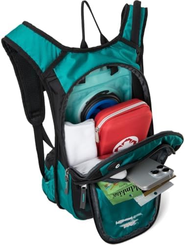 15L Insulated Hydration Backpack Pack with 2L Water Bladder Lightweight Hiking Backpack Bag for Women Men Daypack for Hiking Running Festival Camping Biking