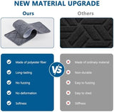 Stair Treads for Wooden Steps Indoor, 8" X 30" Non Slip Carpet Stair Treads with Reusable Adhesive for Kids Elders and Dogs, Surface Polyester TPR Backing Stair Rugs, 4 Pack Stair Rugs Dark Grey