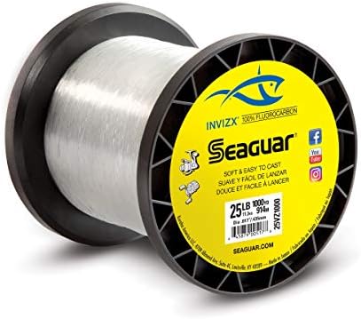 Seaguar InvizX Multi-Species Fishing Line for Casting, Live Bait, Freshwater, 100% Fluorocarbon, Clear, Multiple Sizes
