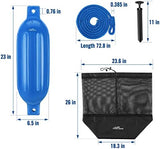 Affordura Boat Fender 4 Pack Boat Bumpers Fenders with 4 Ropes, Boat Bumpers for Pontoon Boat Fenders Inflatable