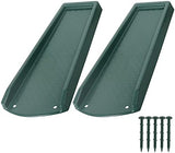 Rain Gutter Downspout Splash Block, Gutter Downspout Extensions for Water Drainage, 24" Gutter Splash Guards Downspout Extender, Fixable Down spout Drain Trays with PE Nails(2 Pack, Green)