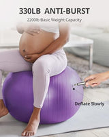 Trideer Extra Thick Yoga Ball Exercise Ball, 5 Sizes Gym Ball, Heavy Duty Ball Chair for Balance, Stability, Pregnancy, Quick Pump Included