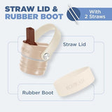 IRON °FLASK Camping & Hiking Hydration Canteens - Narrow Straw Lid & Boot - Leak Proof Vacuum Insulated Stainless Steel - Hot & Cold Double Walled Sports Water Bottle - Dream Sunset, 24 Oz