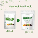 Organic Inulin FOS Powder (Jerusalem Artichoke), 2.2 Pounds (35 Ounce), Quick Water Soluble, Prebiotic Intestinal Support for Colon and Gut Health, Natural Fibers for Smoothie & Drinks, Vegan Friendly