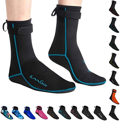 OMGear Water Socks Neoprene Socks Beach Booties 3mm 5mm Anti-Slip Wetsuit Footwear Fin Swim Sand Proof Socks