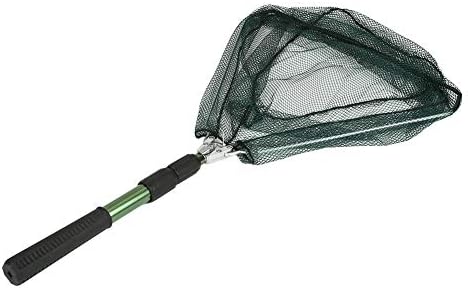 RESTCLOUD Fishing Landing Net with Telescoping Pole Handle, Fishing net Freshwater for Kids Men Women, Extend to 40-63 Inches