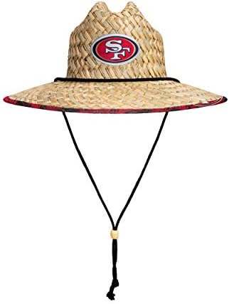 FOCO Men's NFL Team Logo Floral Lifeguard Beach Straw Sun Hat