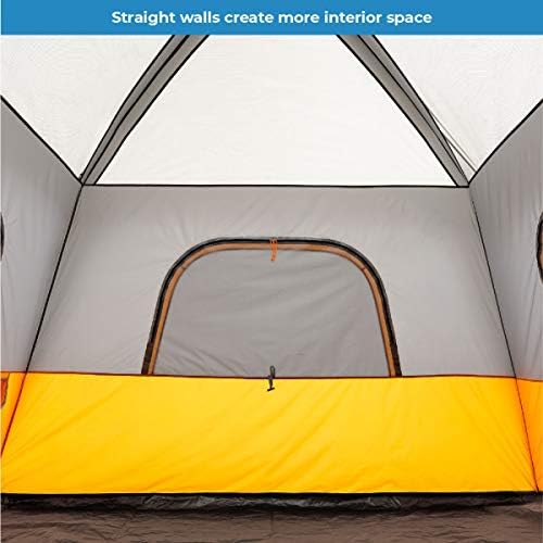 CORE Tent for Family Camping | 4 Person & 6 Person Portable Camp Tent with Carry Bag for Outdoor Car Camping | Included Gear Loft Organizer for Camp Accessories