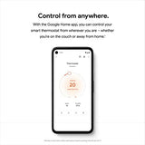 Google Nest Thermostat - Smart Thermostat for Home - Programmable Wifi Thermostat - Snow (Renewed)