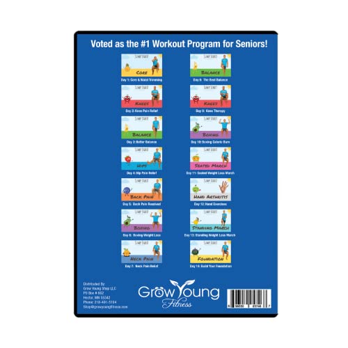 Grow Young Fitness Weight Loss Jump Start Exercise for Seniors - Low Impact Workouts From Home - Simple, Safe, Effective Chair Workout DVD for Elderly