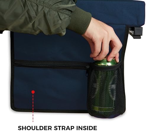 SPORT BEATS Stadium Seats with Back Support Bleacher Chairs with Back and Cushion Thick Padded Bleacher Seats Includes Shoulder Strap