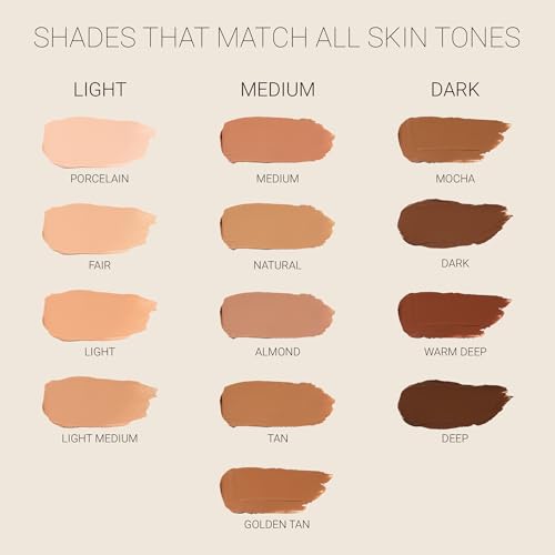 Foundation by No Makeup Makeup | Conceal & Correct with Long-Lasting, Buildable Formula & Lightweight Soft Finish | Cruelty-Free, Vegan, Fragrance-Free | Porcelain