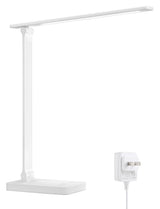 Lepro LED Desk Lamp, Metal Desk Light 9.5W 800lm, Forbes Vetted Best Task Lamp, 5 Color Modes 5 Brightness Level, Dimmable Home Office Desktop Lamp for Reading, Crafting, Sewing, Puzzle, Nail, White