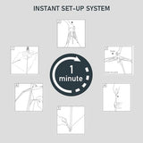 Instant Pop-up Camping Shower Tent Privacy Shelter with 1 Room/2 Rooms, Portable Outdoor Shower, Changing Room, Sun Shelter for Camping, Beach Hiking, and Fishing