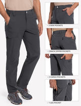 Cycorld Men's-Hiking-Pants-Lightweight-Water-Resistant-Quick-Dry Stretch Cargo Tactical Pants for Work Travel Camping Fishing