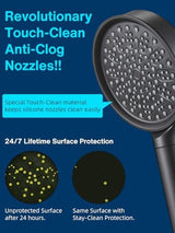 Cobbe Handheld Filtered Shower Head - Filters >99% Chlorine - Advanced 2.0 Carbon System - Water Softening Beads for Hard Water - Relieves Dry, Itchy Skin - Matte Black