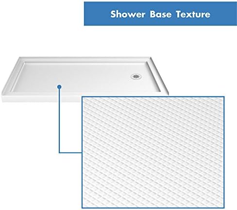 DreamLine SlimLine 32 in. D x 60 in. W x 2 3/4 in. H Right Drain Single Threshold Shower Base in White, DLT-1132602