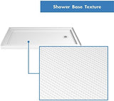 DreamLine SlimLine 32 in. D x 60 in. W x 2 3/4 in. H Right Drain Single Threshold Shower Base in White, DLT-1132602