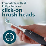 Philips Sonicare 4100 Rechargeable Electric Toothbrush, Advanced Plaque Removal, Pressure Sensor, Includes Brush Head Case, Black BD5003AZ
