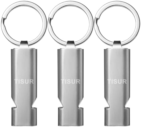 TISUR Loud Emergency Whistles,130db+ Lifeguard Safety Whistle Keychain for Surviva Camping Hiking dog whistle
