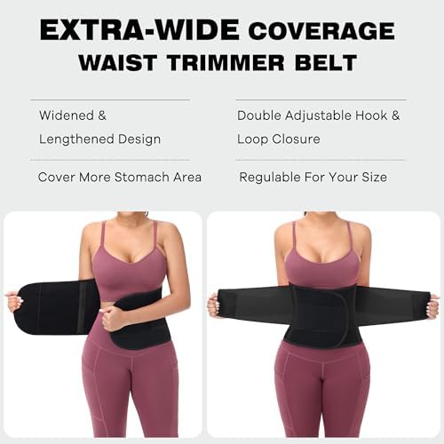 VENUZOR Waist Trainer Belt for Women - Waist Cincher Trimmer - Slimming Body Shaper Belt - Sport Girdle Belt (UP Graded)