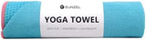 Eunzel Hot Yoga Towel - Microfiber Non Slip Yoga Mat Towel with Grip Dot Sweat Absorbent Towel for Hot Yoga, Pilates and Fitness 72" x 24", Sky Blue/Pink