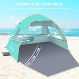 Gorich Easy Pop Up Beach Tent for 3-4 Person, UPF 50+ UV Protection Beach Umbrella Sun Shelter, Portable Lightweight Cool Cabana Shade with Easy Foldable & Instant Setup