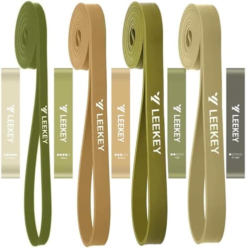 LEEKEY Resistance Bands Set for Pull-Up Assistance & Full-Body Training, Multi-Level Exercise Bands with Bag for Home Workouts, Physical Therapy, Strength Training (Men/Women)