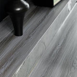 Wood Grain Peel and Stick Floor Tiles – 11.8” Width, Full Roll Length of 394" – Versatile Design for Any Space, Grey Self Adhesive Vinyl Flooring, Waterproof and Non-Slip Features