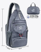 WATERFLY Packable Small Crossbody Sling Backpack Shoulder Chest Bag Daypack for Hiking Traveling