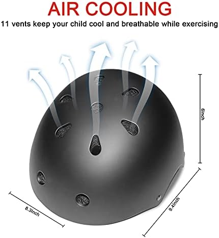 Kids Bike Helmet Ventilation & Adjustable Toddler Helmet for Ages 2-14 Kids Boys Girls Multi-Sport Helmet for Skateboard Roller Skateing Bicycle Scooter blance Bike