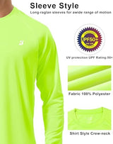 Roadbox Mens UPF 50+ UV Sun Protection Shirts Outdoor Long Sleeve SPF Rash Guard for Fishing Hiking Swimming Running