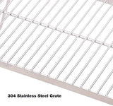 Campfire Grill 304 Stainless Steel Grate, Folding Camping Grill Heavy Duty with Carrying Bag, Large