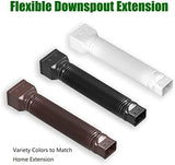 2 Pack Rain Gutter Downspout Extensions Flexible,Universal Drain Downspout Extender Drainage Connector 21"-68",Screws for Included,Brown