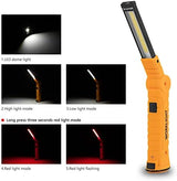 Tool Gifts for Men,Rechargeable LED Work Lights 2-Pack, Magnetic Base, Christmas Gifts for Him, Dad, Handyman - 5 Lighting Modes for Car Repair, Grill, Outdoor Use