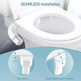 Ultra-Slim Bidet Dual Mode Bidet Attachment for Toilet, Bidet Toilet Seat Attachment with Pressure Controls(Feminine/Posterior Wash),Easy to install Design Non-Electric Bidet