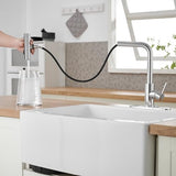 Kitchen Faucets with Pull Down Sprayer,Waterfall Kitchen Sink Faucet,Commercial Utility Stainless Steel Kitchen Faucets,Single Handle Kitchen Sink Faucet with Pull Down Sprayer for 3 Function