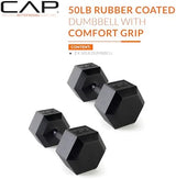 CAP Barbell Coated Dumbbell Weight | Multiple Options Pairs & Sets