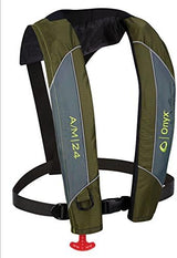 Onyx A/M-24 Automatic/Manual Inflatable Life Jacket, U.S. Coast Guard Approved, Low Profile, Compact Design, Manual Convertible Inflation Option