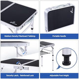 Sportneer Folding Table: Adjustable Height Camping Essentials 23.6" L x 15.7" W 3 Height with Mesh Layer - Compact & Portable Small Folding Table for Outdoor Camp Garden Picnic BBQ Dining Cooking