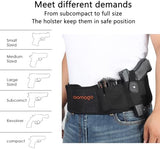 Belly Band Holster for Men Women - Gun Holster for Comfortable Carry Fits Glock, Smith Wesson, Taurus, Ruger, and More-Breathable Neoprene Waistband Holster for Most Pistols and Revolvers