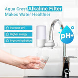 AQUA CREST Alkaline Faucet Filter Replacement, Increase PH, Replacement for Brita® Faucet Filter, Brita® 36311 On Tap Water Filtration System, FR-200, FF-100, 2 Pack