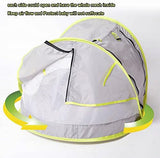 Green Pipe Baby Pop Up Tent - UPF 50+ Sun Shade with Mosquito Net, Beach Umbrella for Girls & Boys