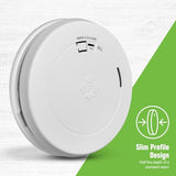 First Alert Combination Smoke & Carbon Monoxide Alarm, Battery-Operated Detector with Slim Profile Design, SMCO200, 1-Pack