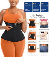 TrainingGirl Waist Trainer for Women Lower Belly Waist Trimmer Corset Tummy Wrap Workout Sweat Belt Band Sports Sauna Suit