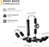Kayak Roof Rack, Aluminum Kayak Carrier Folding J-Style Universal 4-in-1 Multifunction for Canoe, SUP, Kayaks, Surfboard Rooftop Mount on SUV, Car and Truck Crossbars