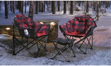 Guide Gear Club Camping Chair, Oversized, Portable, Folding with Padded Seats, 500-lb. Capacity Red Plaid