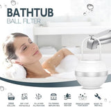 Bath Filter for Tub Faucet - 10 Stages Bath Water Filter 2,500 Gallons, Removes Contaminants & pH Balancer, Improved Skin, Hair, and Nail Condition - BPA-Free & Easy Install (White)